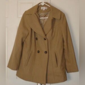 EUC A&V, wool blend oversized double breasted pea coat, no flaws